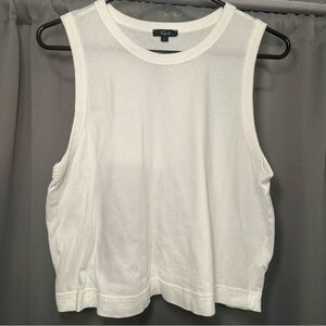 Rails Boxy Tank White Classic Minimalist Sleeveless Tank Top Sz L | Clean Girl